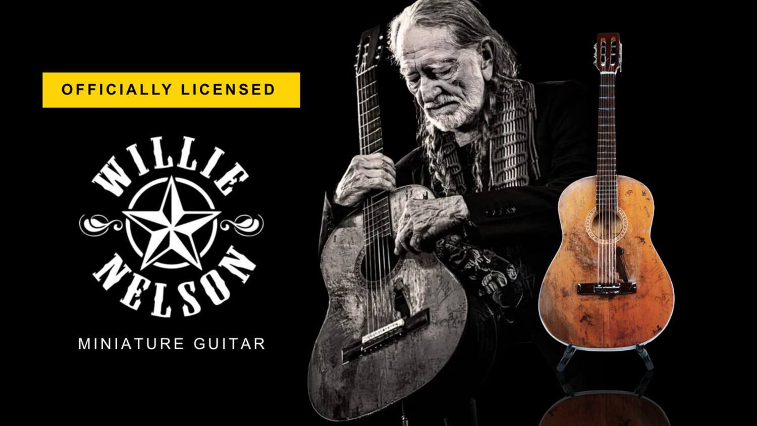 OFFICIALLY LICENSED  
WILLIE NELSON  
MINIATURE GUITAR