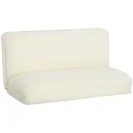 Homcom - Bag Floor Sofa Bed, Contemporary Plush Wide Folding Floor Mattress, Foam Filling Wall Couch Sleeper - Cream White