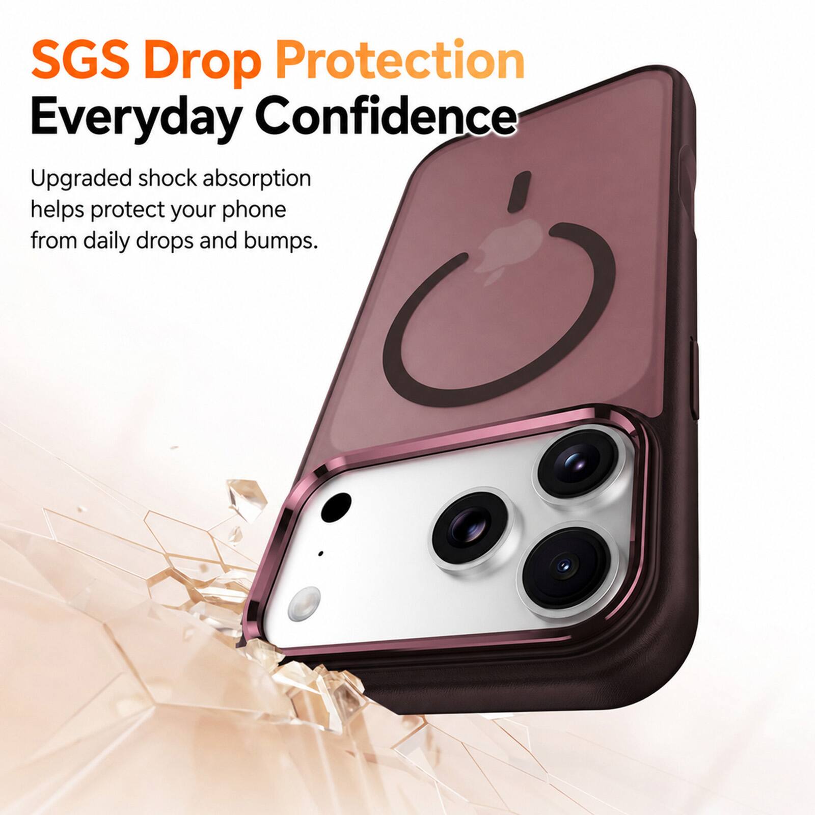 SGS Drop Protection Everyday Confidence  
Upgraded shock absorption helps protect your phone from daily drops and bumps.