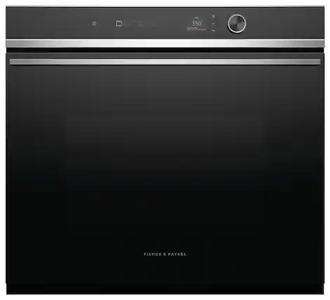 Front. Fisher & Paykel - 30-in Built-In Single Electric Convection Wall Oven - Stainless Steel.