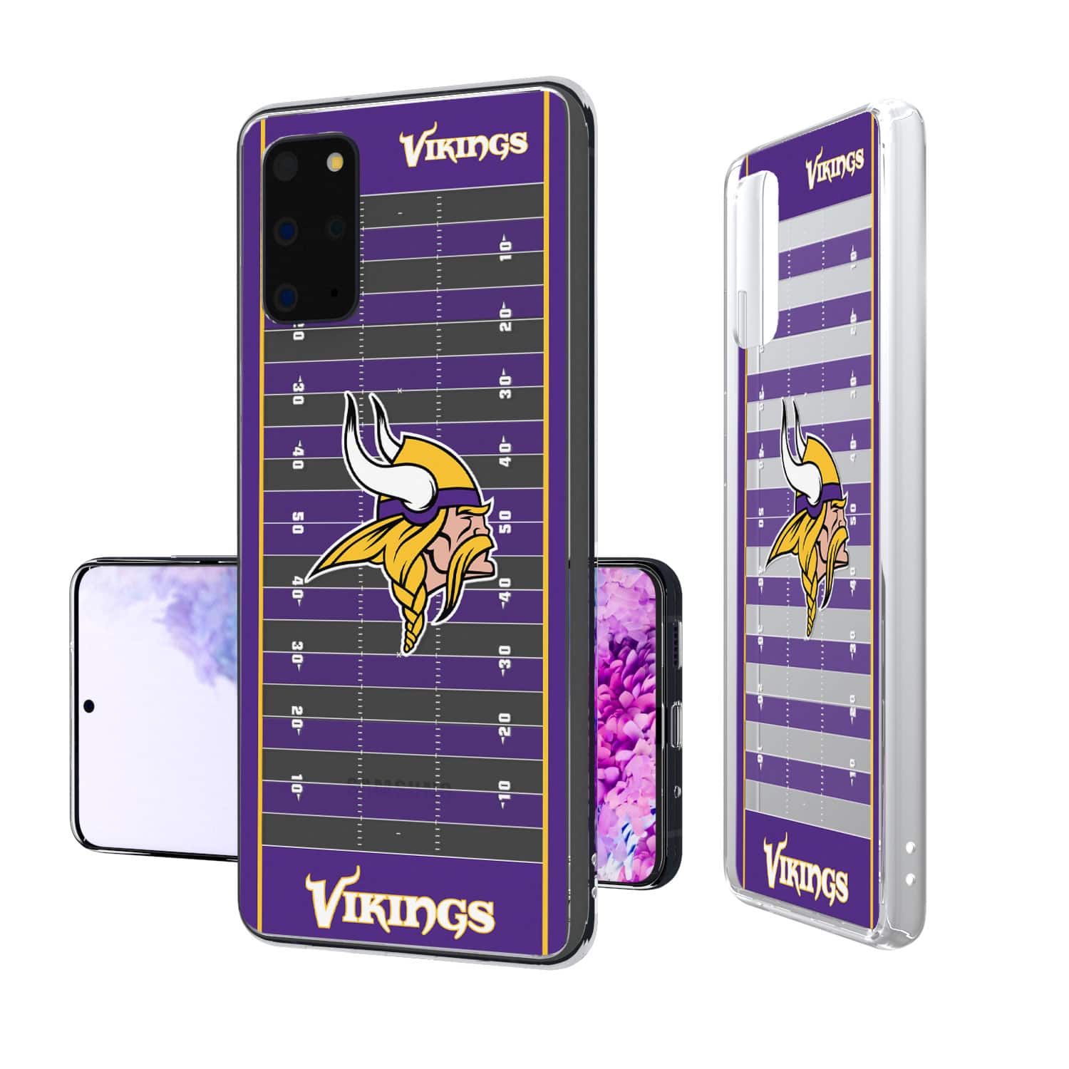 Keyscaper - NFL - Minnesota Vikings Galaxy Clear Field Design Case - S23 Ultra - Multicolor