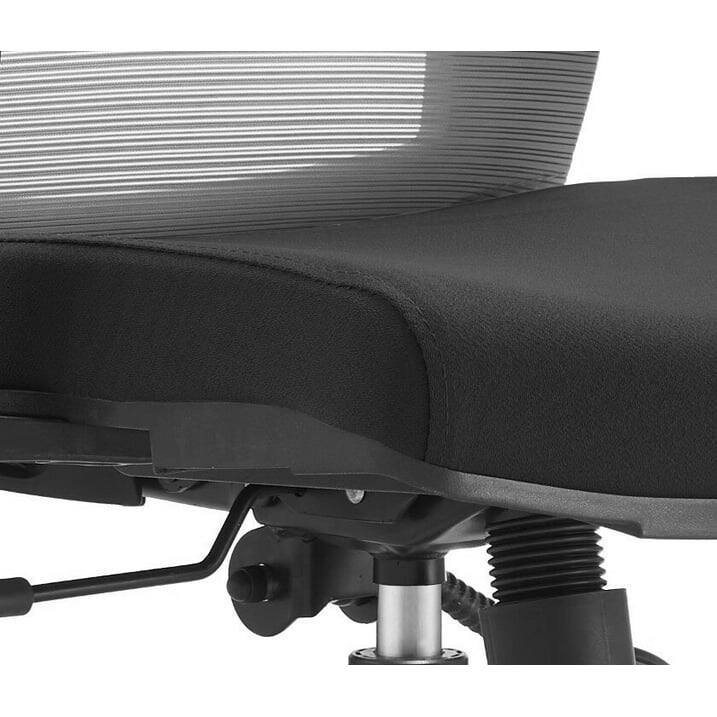 Alt View 6. LeisureMod - Adorit Office Chair Ergonomic Mid-Back Mesh Computer Chair with Swivel & Tilt – Comfortable Desk Chair - Light Grey.