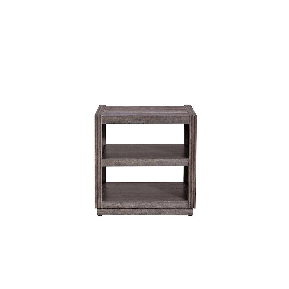 Back. Liberty Furniture Industries - Modern Edge End Table for Living Room Contemporary - Caffe Brown - Caffe.