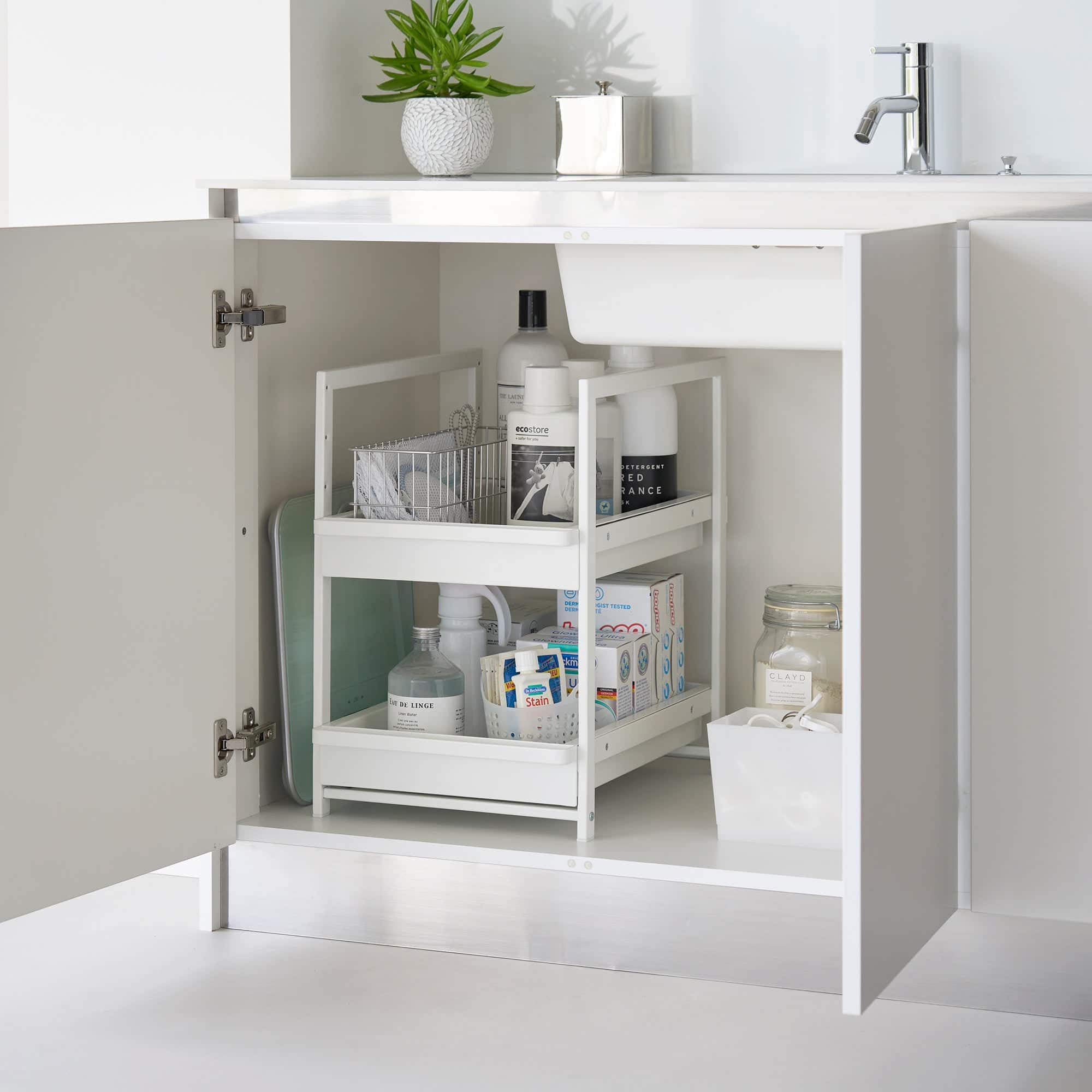 Yamazaki Home - Two-Tier Pull-Out Shelf - Steel - Black price history on PriceWatchPro