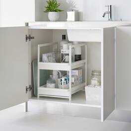Yamazaki Home - Two-Tier Pull-Out Shelf - Steel - Black