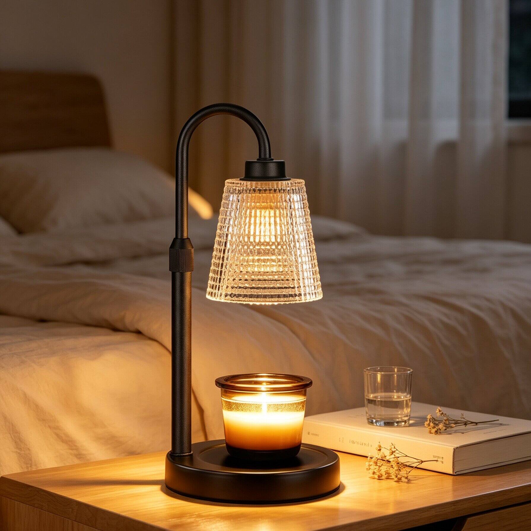 Angle. Dazzed Corner - Candle Warmer Lamp with Timer, Dimmable Desk Lamp, Height Adjustable.