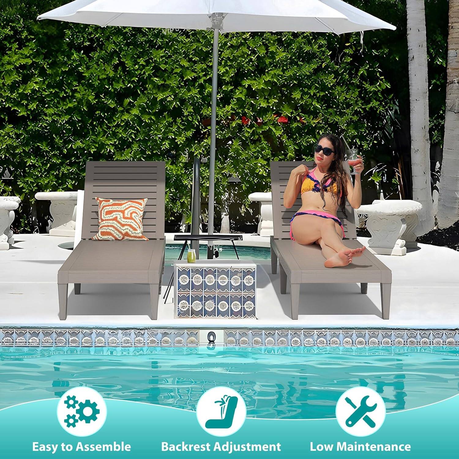 Easy to Assemble  
Backrest Adjustment  
Low Maintenance