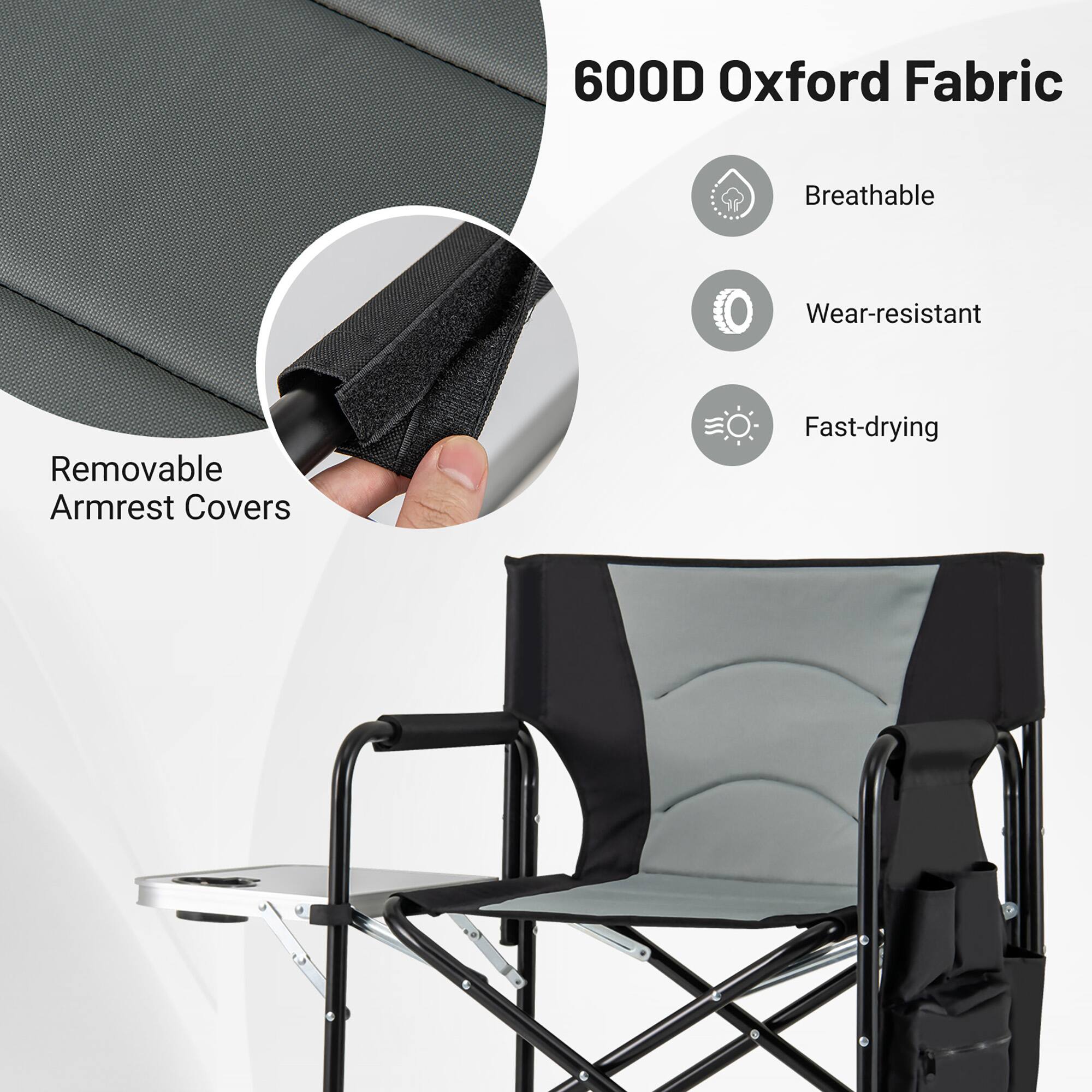 600D Oxford Fabric  
Breathable  
Wear-resistant  
Fast-drying  

Removable Armrest Covers