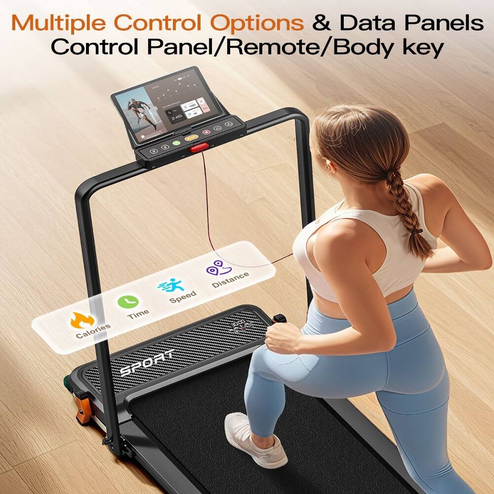 Multiple Control Options & Data Panels  
Control Panel/Remote/Body key  

Distance  
Speed  
Time  
Calories  
SPORT