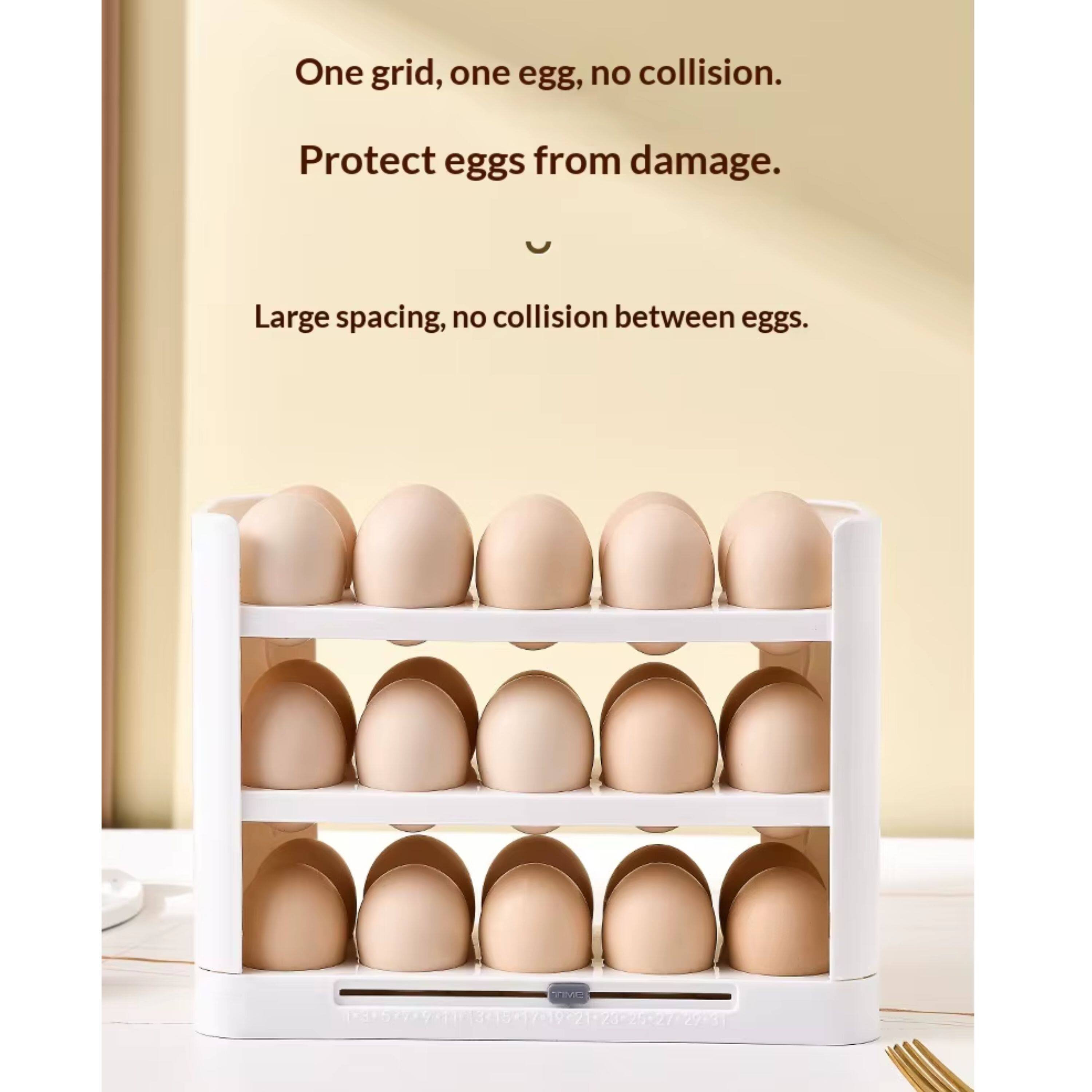 One grid, one egg, no collision.  
Protect eggs from damage.  
Large spacing, no collision between eggs.