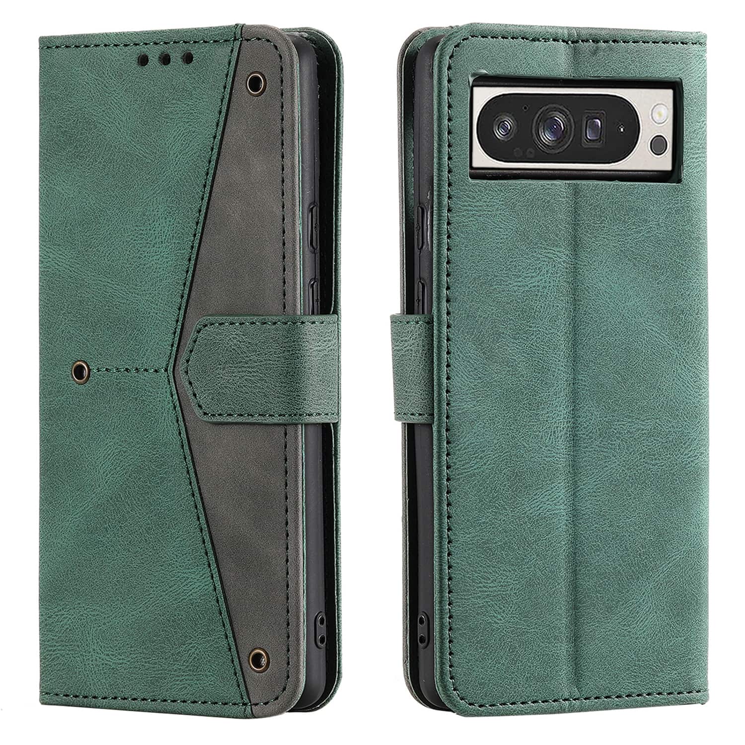 Dteck - Wallet Case for Google Pixel 10 Pro XL,Vintage PU Leather Flip Card Holder Kickstand Magnetic Closure Phone Cover - Green price history on PriceWatchPro