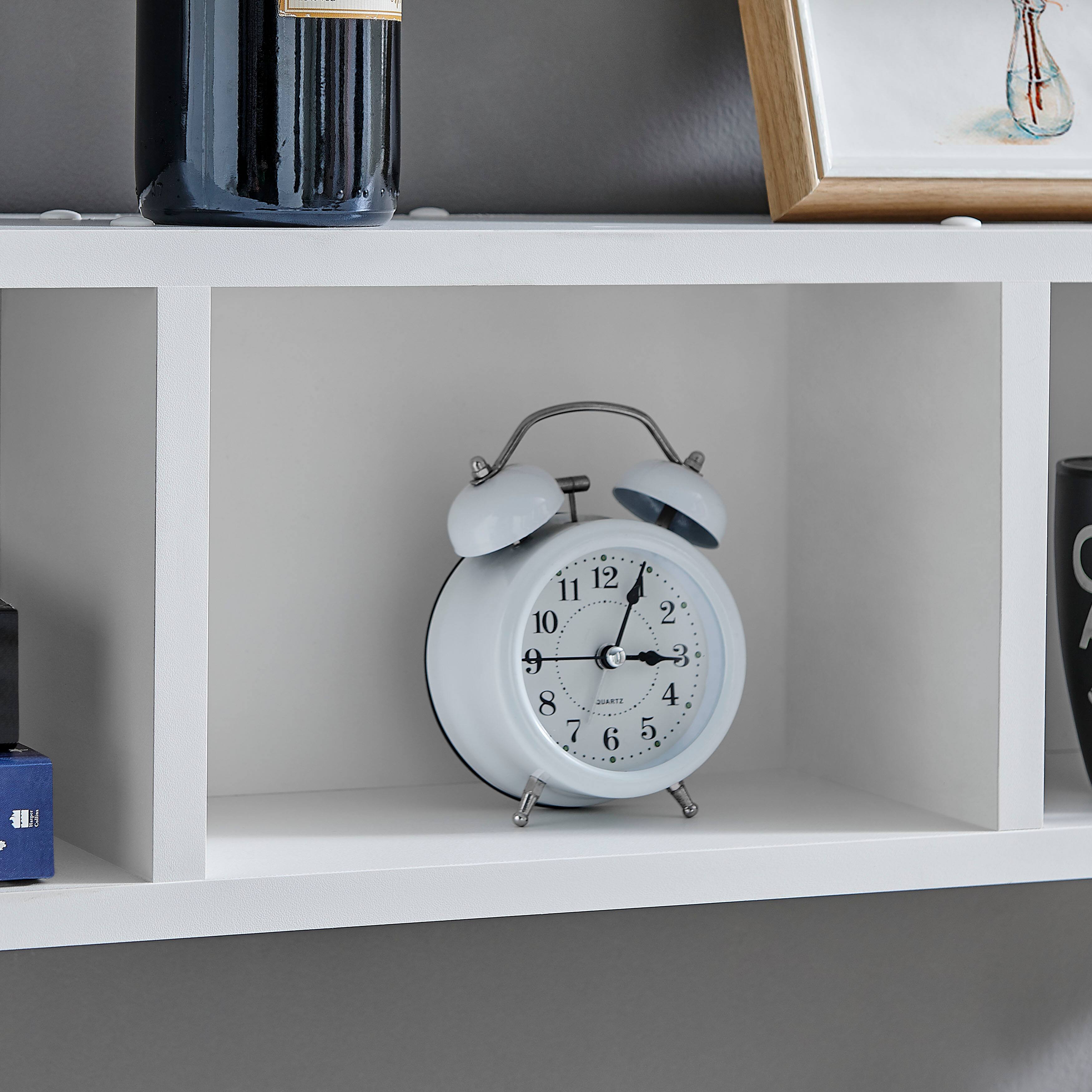 Alt View 6. Danya B - Bauhaus Floating Geometric Cubby Wall Shelves - Set of 3 Sizes - White - White.