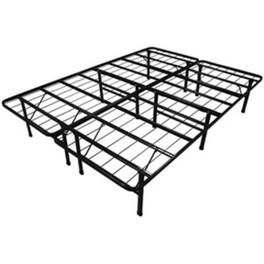 Hivvago - King-size Steel Folding Metal Platform Bed Frame - Black