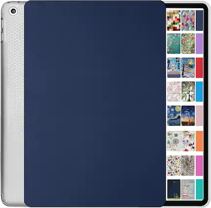 Front. DuraSafe Cases - iPad Air 5th/4th Gen 10.9" 2022/2020 Tri-Fold TPU Case for Viewing and Typing A2316 A2324 A2325 A2072 A2588 A2589 A2591 - Navy Blue.