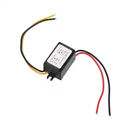 Unique Bargains - DC 12/24V to 5V 3A 15W Step Down Adjustable Voltage Converter IP67 Waterproof for Car Truck Solar - Black