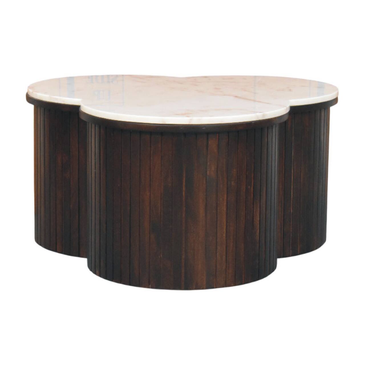Artisan Furniture - Solid Wood Verona Marble Coffee Table - Brown