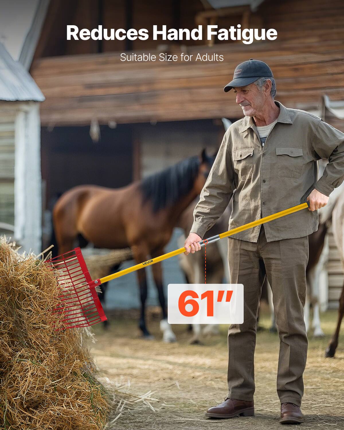 Reduces Hand Fatigue  
Suitable Size for Adults  
61"