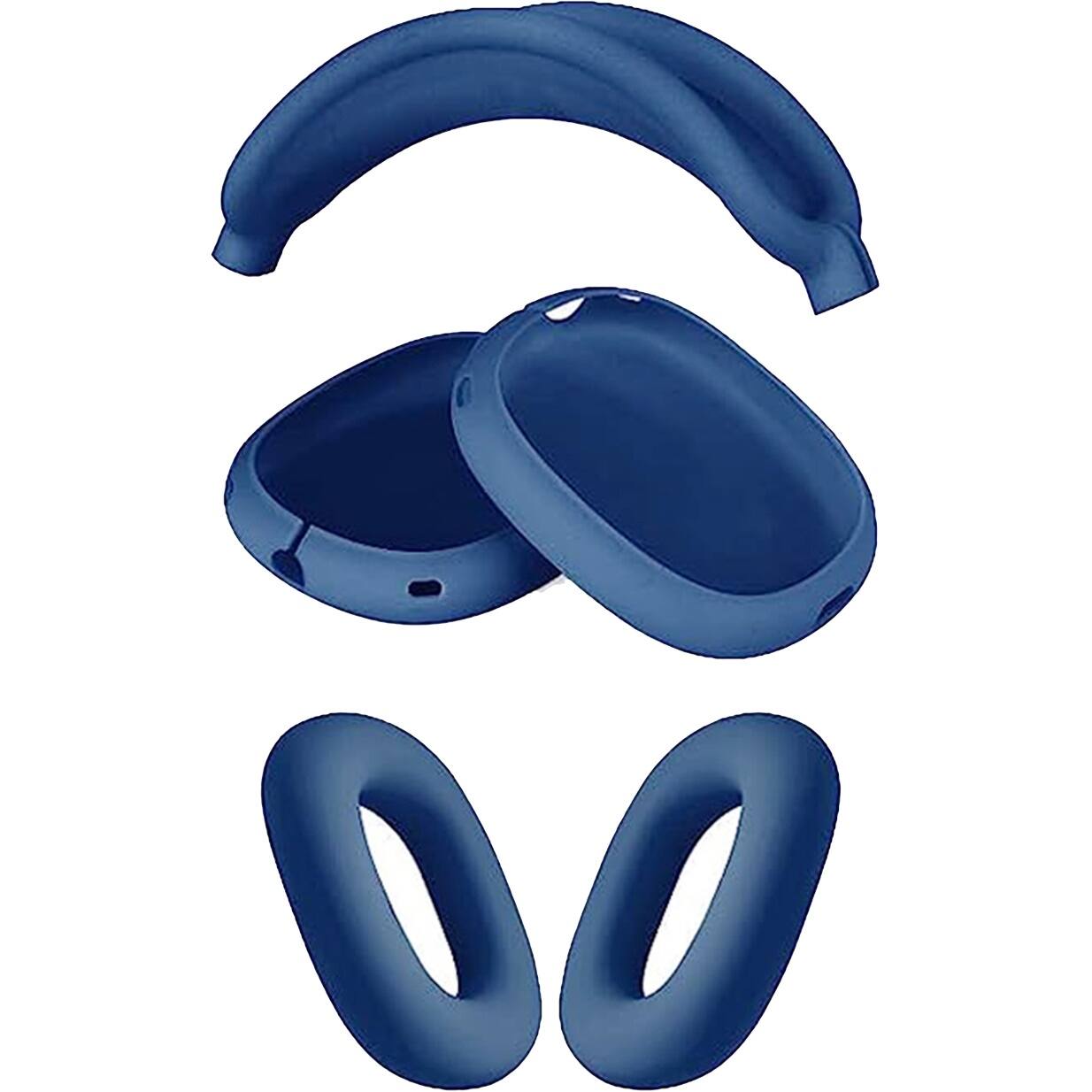 Alt View 11. SaharaCase - Silicone Combo Kit Case for Apple AirPods Max Headphones - Blue.