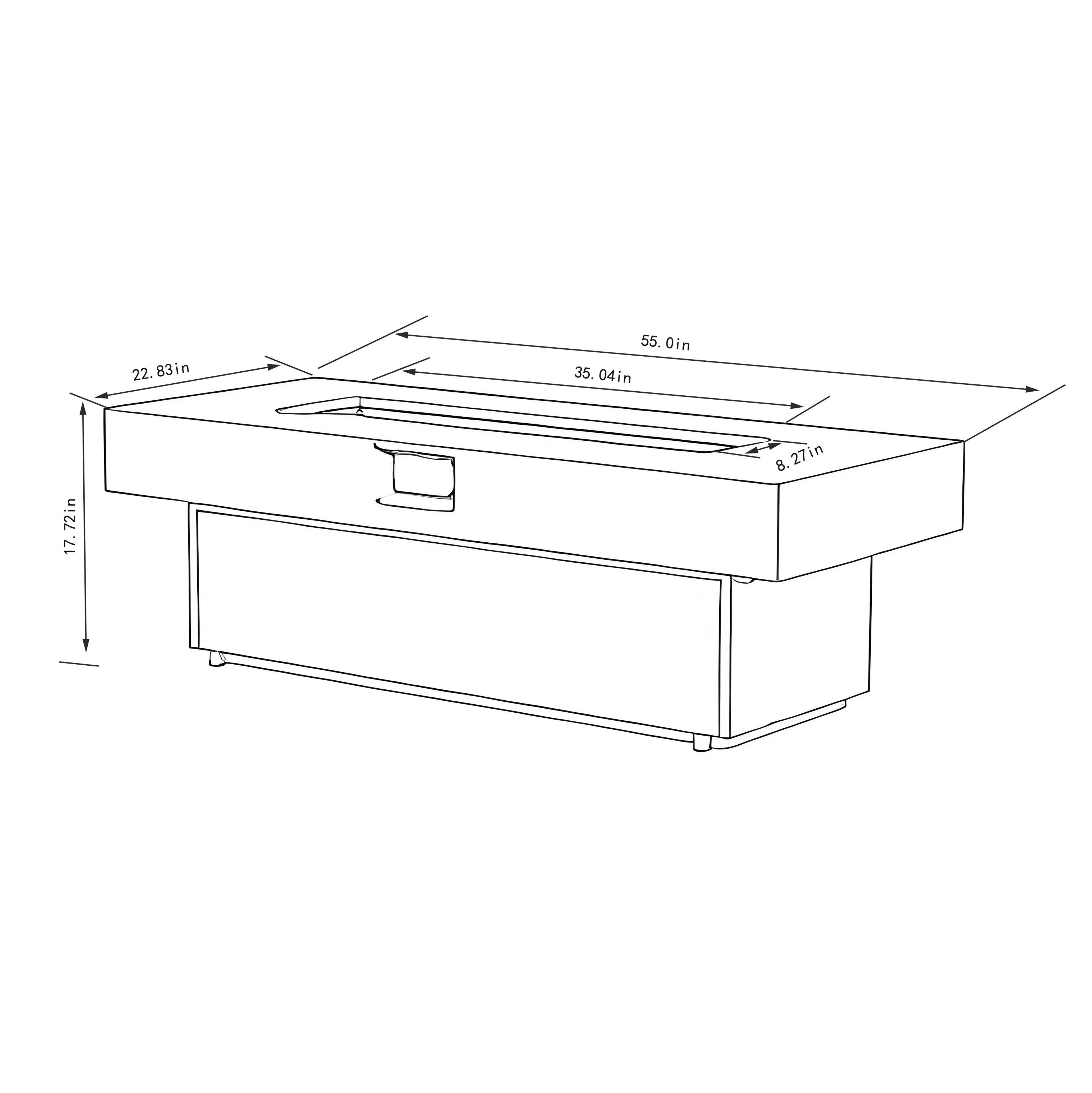 22.83in  
55.0in  
35.04in  
72in  
8.27in