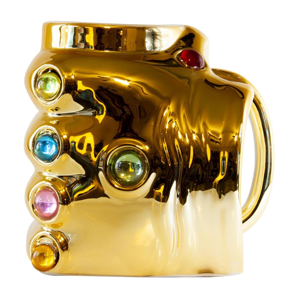 Alt View 10. Surreal Entertainment - Marvel Avengers Thanos Infinity Gauntlet Ceramic Coffee Mug | 20 Oz - Gold.