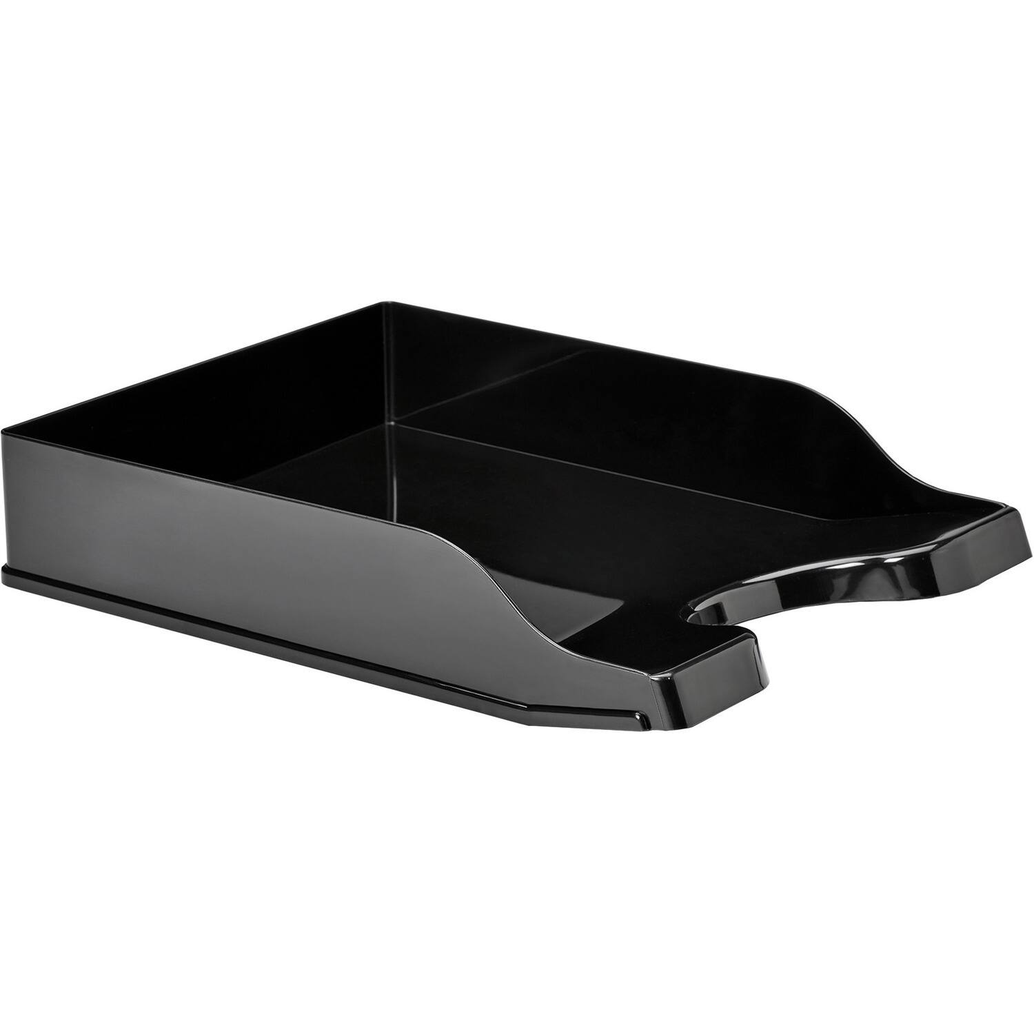Front. Deflecto - Deflecto AntiMicrobial DocuTray 2.60" Height x 10.16" Width x 13.78" Depth Desktop - Black.