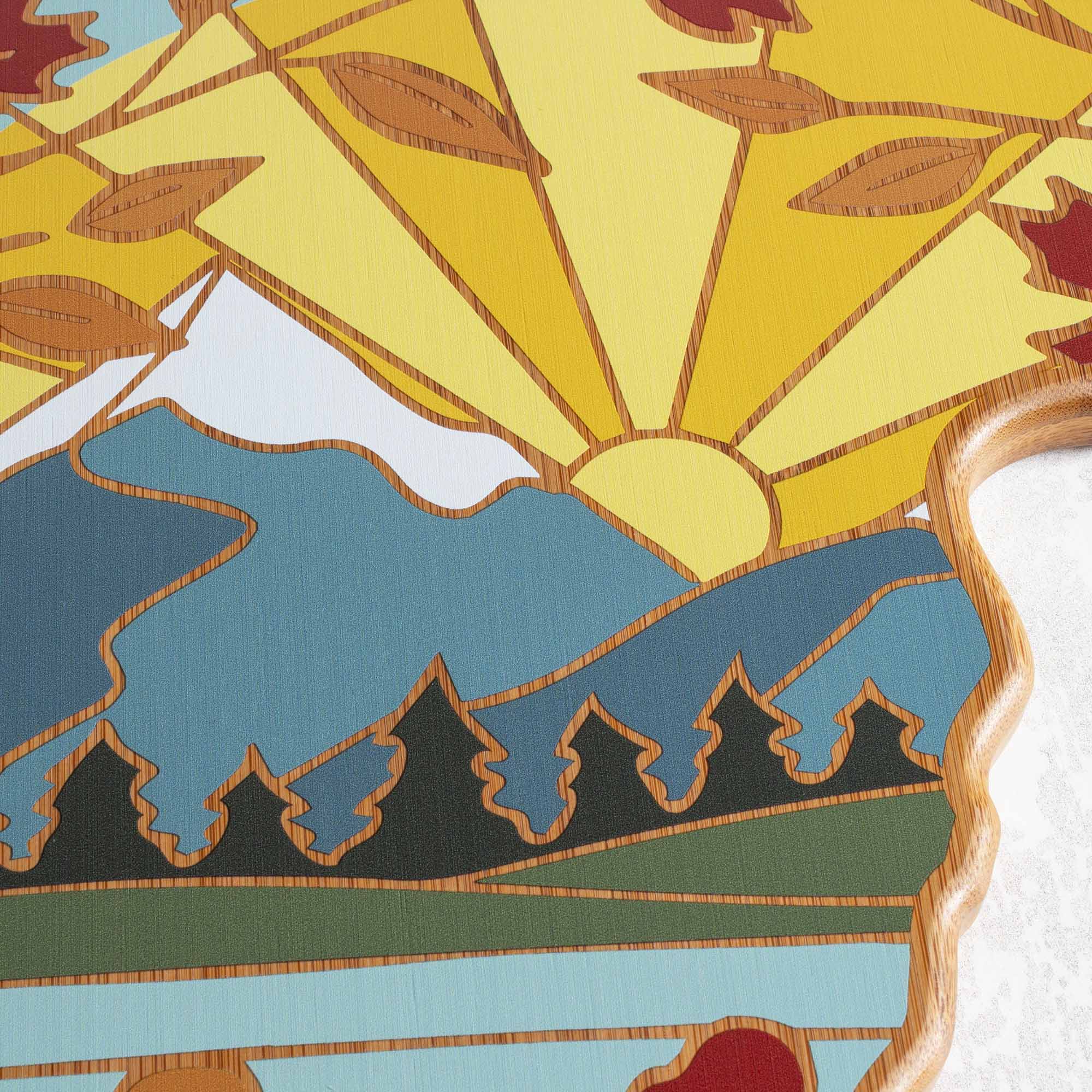 Alt View 2. Totally Bamboo - Vermont Cutting Board with Artwork by Summer Stokes.