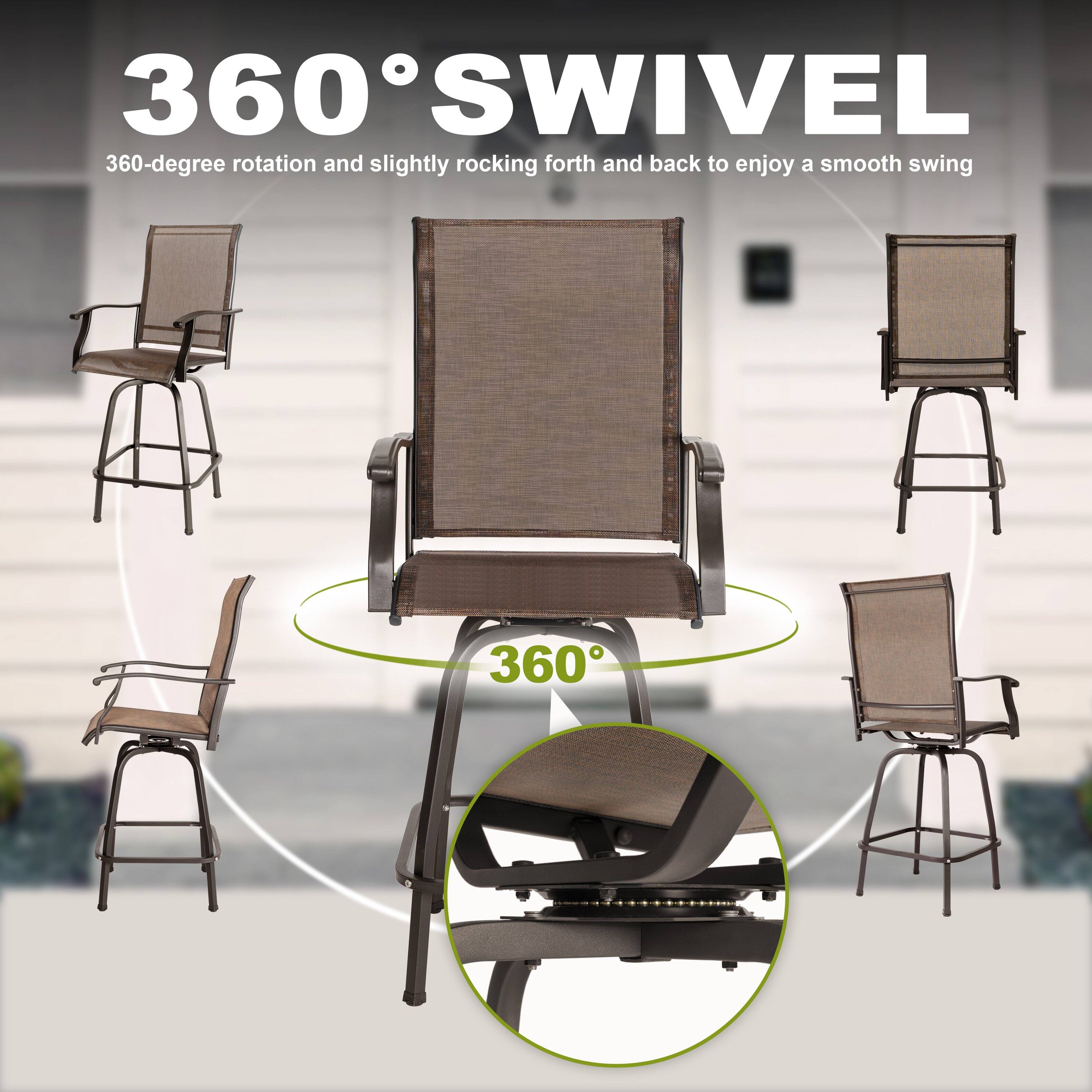 360° SWIVEL  
360-degree rotation and slightly rocking forth and back to enjoy a smooth swing
