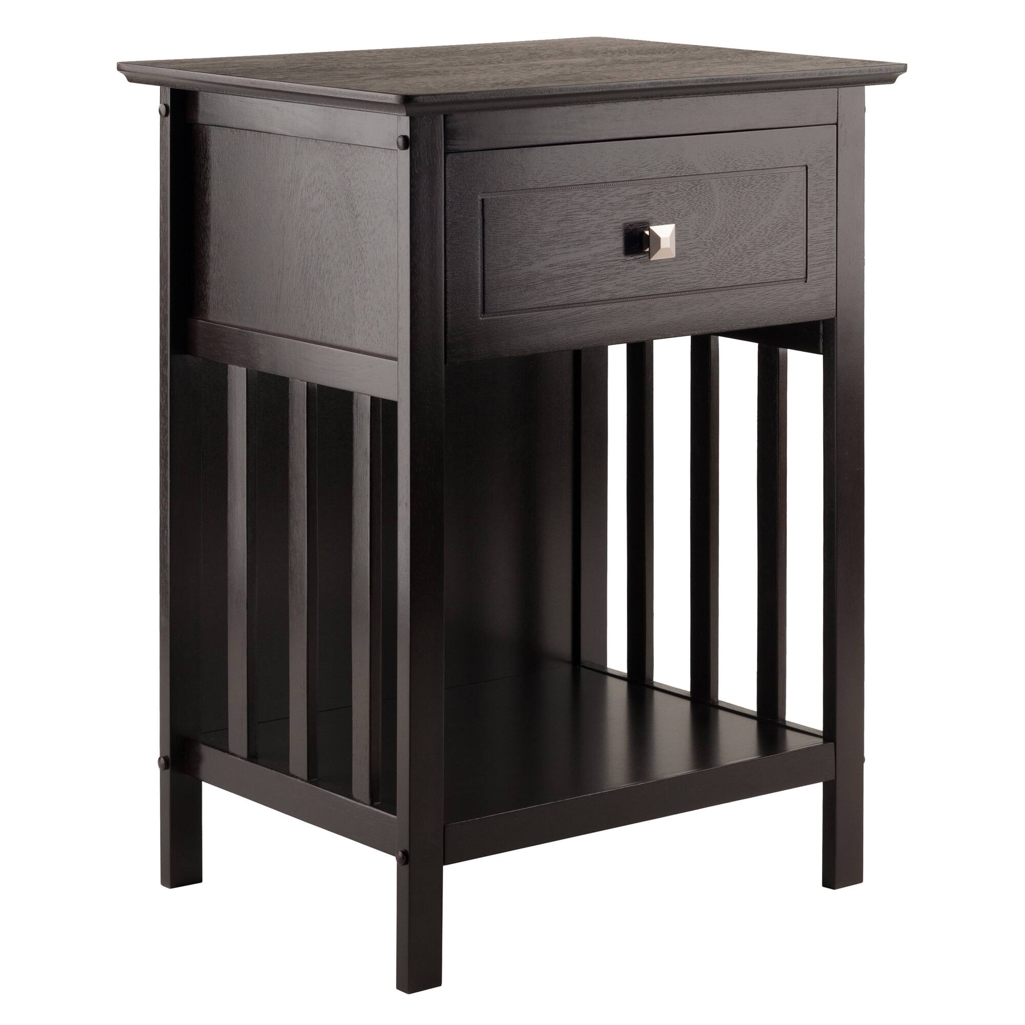 Front. Winsome Wood - Marcel Accent Table, Nightstand - Coffee.