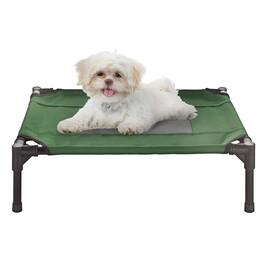 PetMaker - Elevated Dog Bed 24.5x18.5 Bed For Pets With Non-Slip Feet Indoor/Outdoor Dog Cot Or Puppy Mattress For Pets Up To 25lbs - Green