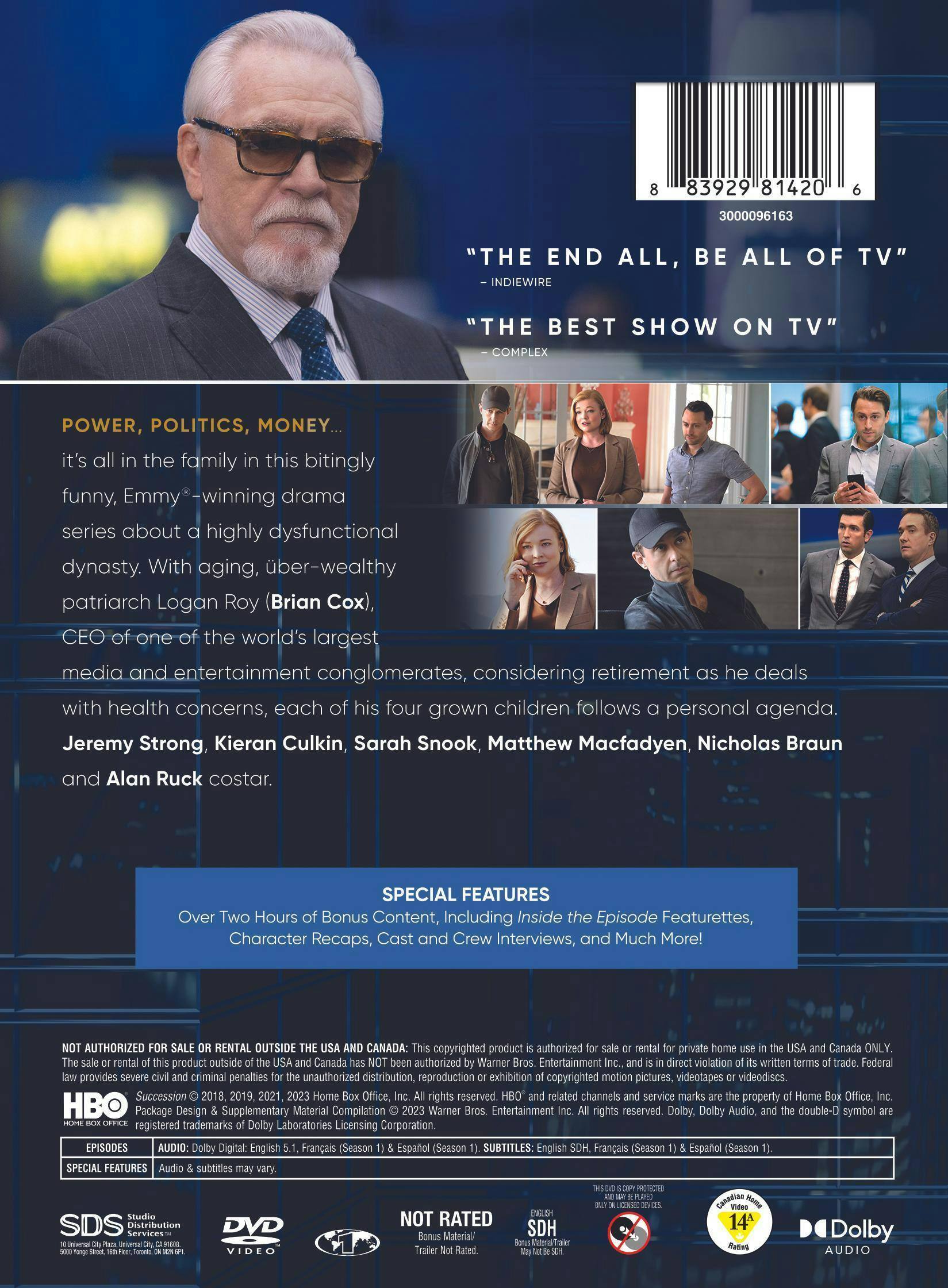Back. Succession: The Complete Series (Box Set) [DVD].