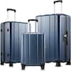 Front. LUGGEX - LUGGEX 3 Piece Set 100% PC Luggage with Spinner Wheels, Hardside Suitcases with 360° Spinner Wheels & TSA Locks L2 - EX - Blue.