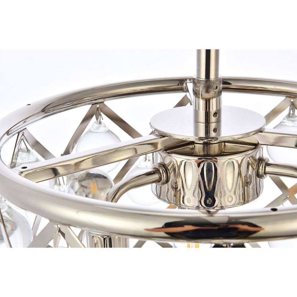 Alt View 2. Urban Classic - Madison 3 light polished Nickel Pendant Clear Royal Cut Crystal - Polished Nickel.