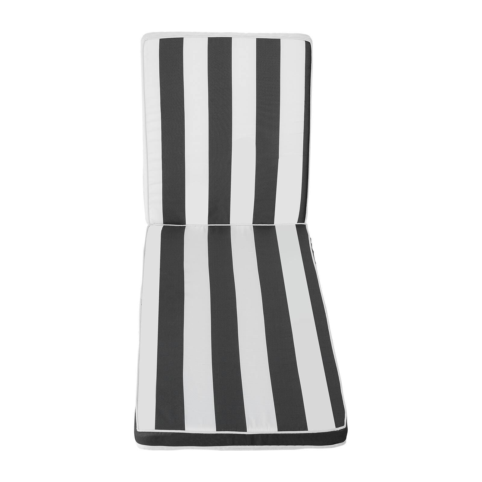 Alt View 5. VEVOR - Chaise Lounge Cushion, 74 x 22 x 3 in, Set of 2 Outdoor Lounge Chair Cushions, Waterproof & Fade-Resistant with Ties - Black,White.