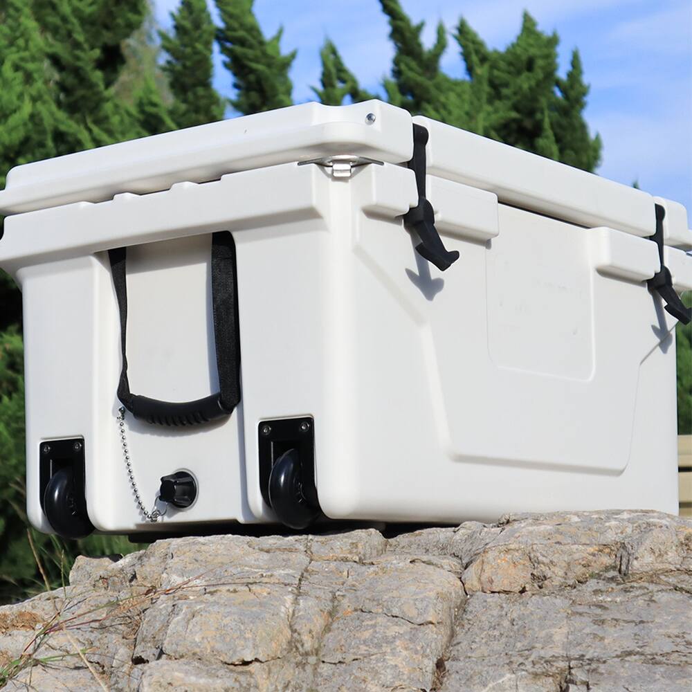 Alt View 6. ELEMENT ACE - Outdoor Camping Picnic Fishing portable cooler 65QT Portable Insulated Cooler Box - Antique White.