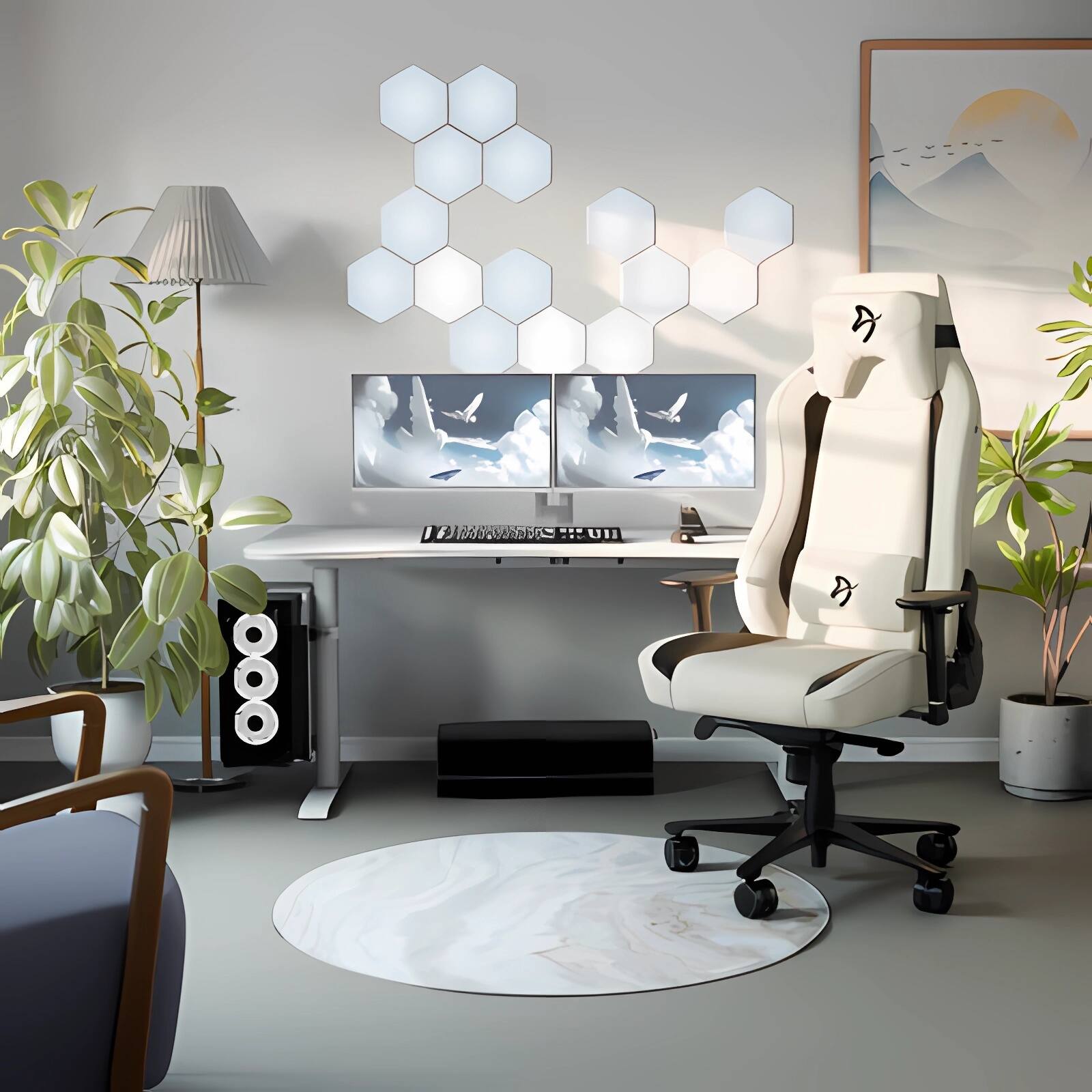 Back. Arozzi - Arozzi – Nova 24" IPS Full HD 200Hz Gaming Monitor – White - White.