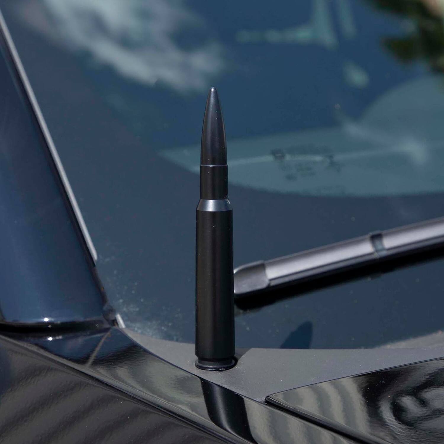 Left. AMMOTENNA - Ammotenna 50fb 5.5-in. Billet Aluminum 0.50 Cal Replica Antenna Mast (flat Black) - black.