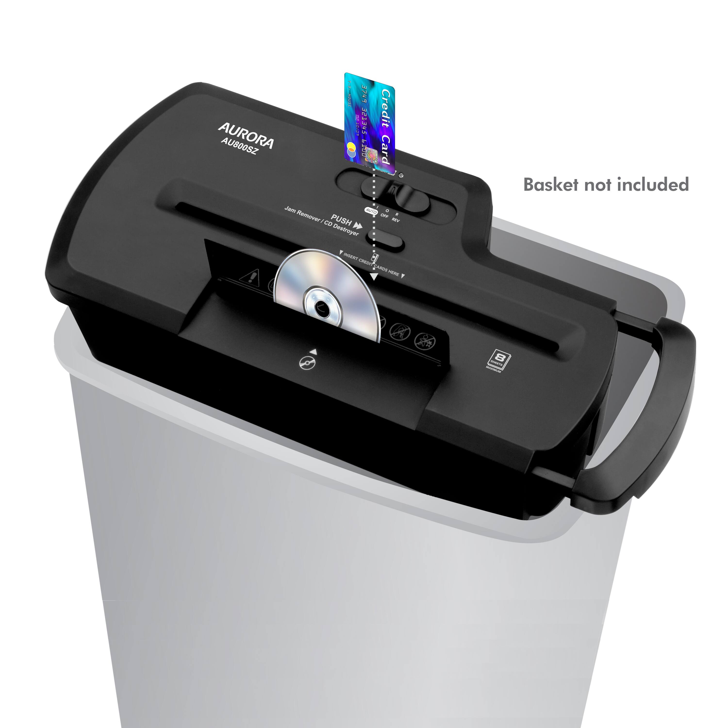 Aurora AU800SZ Professional 8 Sheet Strip Cut Paper Shredder