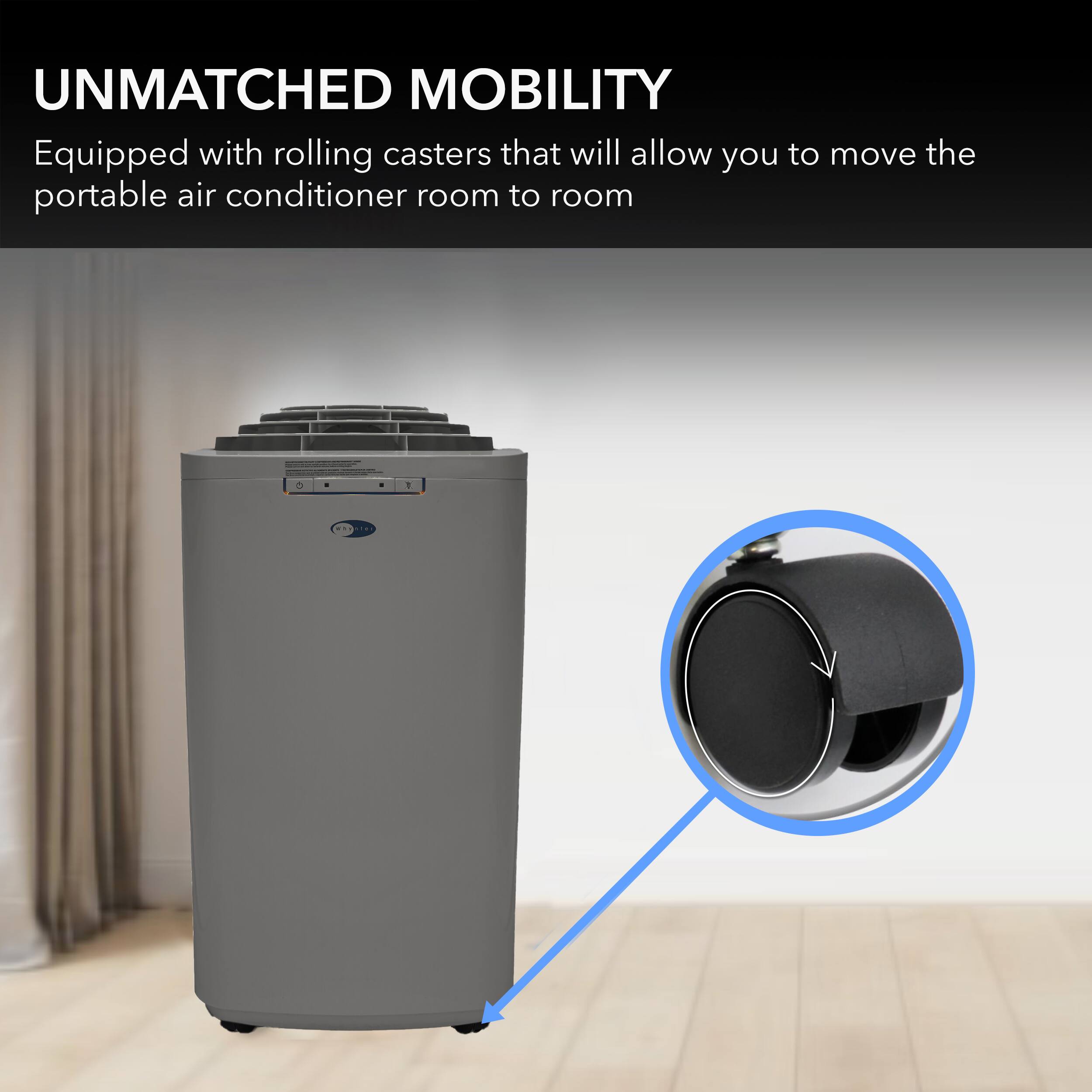 Alt View 13. Whynter - ARC-131GD 13,000 BTU (6,345 BTU SACC) Dual Hose Cooling Portable Air Conditioner up to 420 sq ft in - Gray.