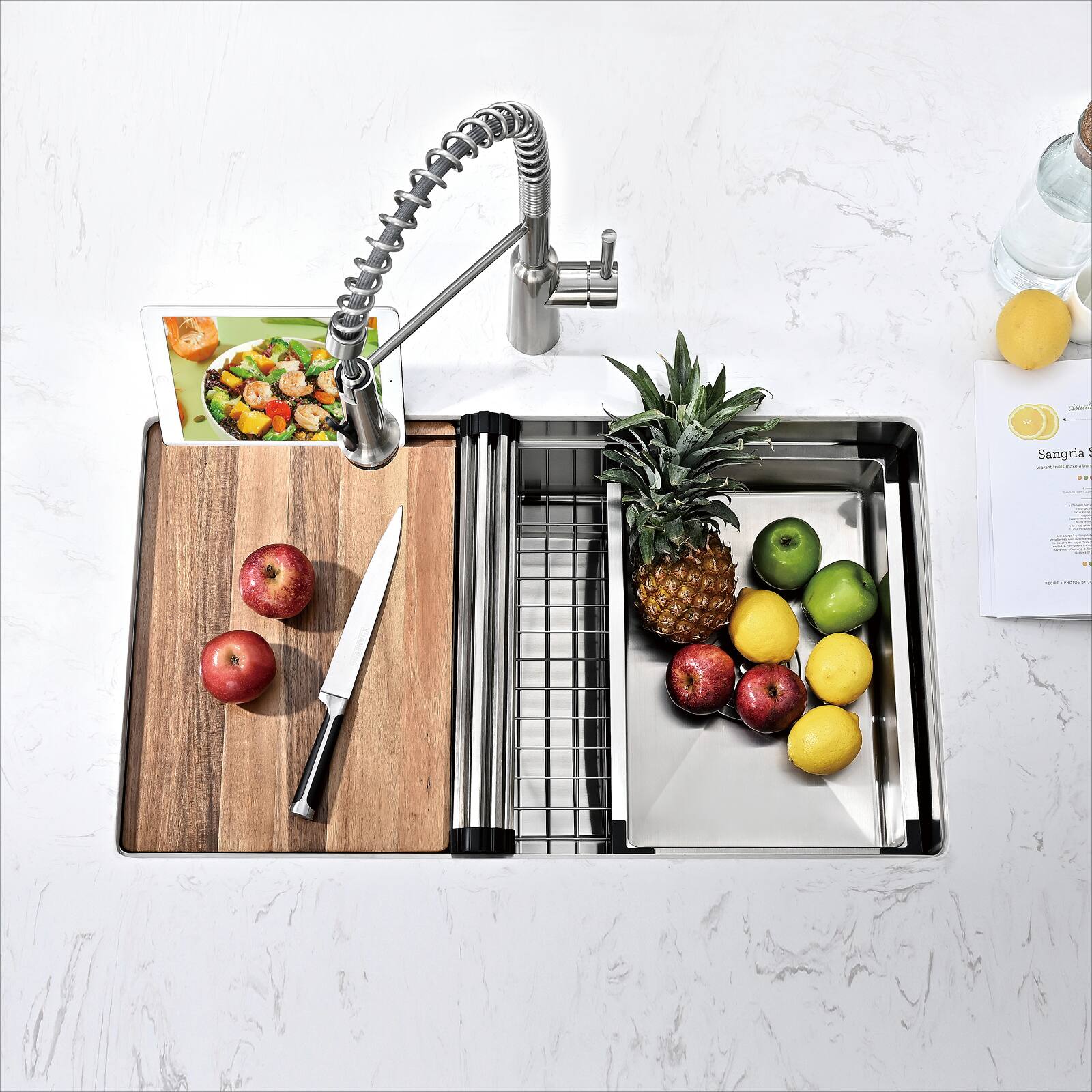 FESA Sangria I

Sangria

Vegan Bloody Mary

Ingredients:
- 1 cup vegetable broth
- 1/2 cup lemon juice
- 1/4 cup lime juice
- 1/4 cup apple cider vinegar
- 1/4 cup soy sauce
- 1/4 cup Worcestershire sauce
- 1 tablespoon Dijon mustard
- 1 tablespoon honey
- 1 tablespoon hot sauce
- 1 teaspoon smoked paprika
- 1 teaspoon garlic powder
- 1 teaspoon onion powder
- Salt and pepper to taste

Instructions:
1. Combine all ingredients in a pitcher.
2. Chill before serving.
3. Garnish with celery, olives, and a lime wedge.