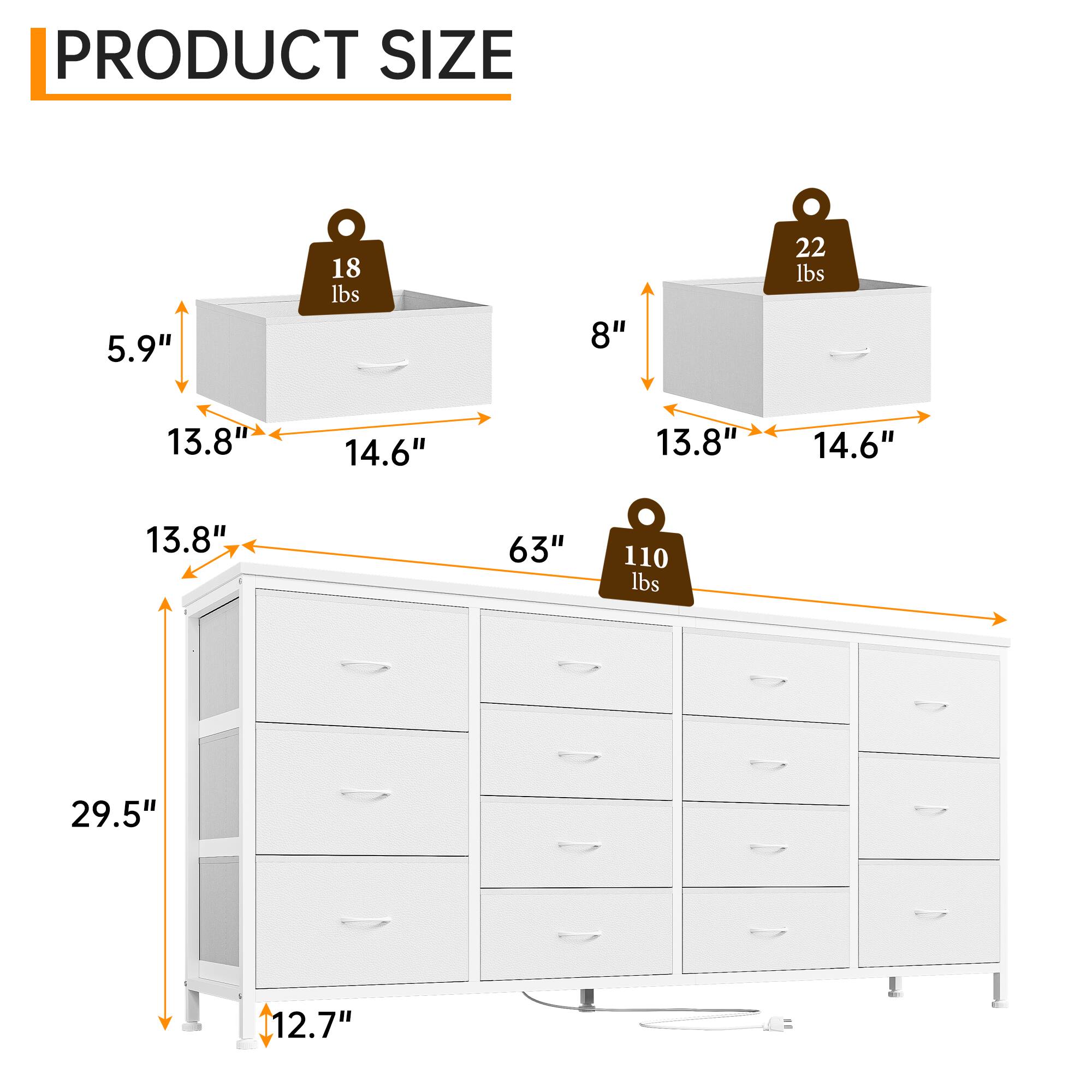 PRODUCT SIZE

- 5.9" x 13.8" x 14.6" - 18 lbs
- 8" x 13.8" x 14.6" - 22 lbs
- 13.8" x 63" x 29.5" x 12.7" - 110 lbs