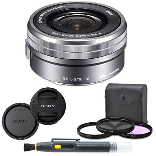 Sony - SELP1650 16-50mm Power Zoom Lens with 8PC Accessory Kit - Silver price history on PriceWatchPro