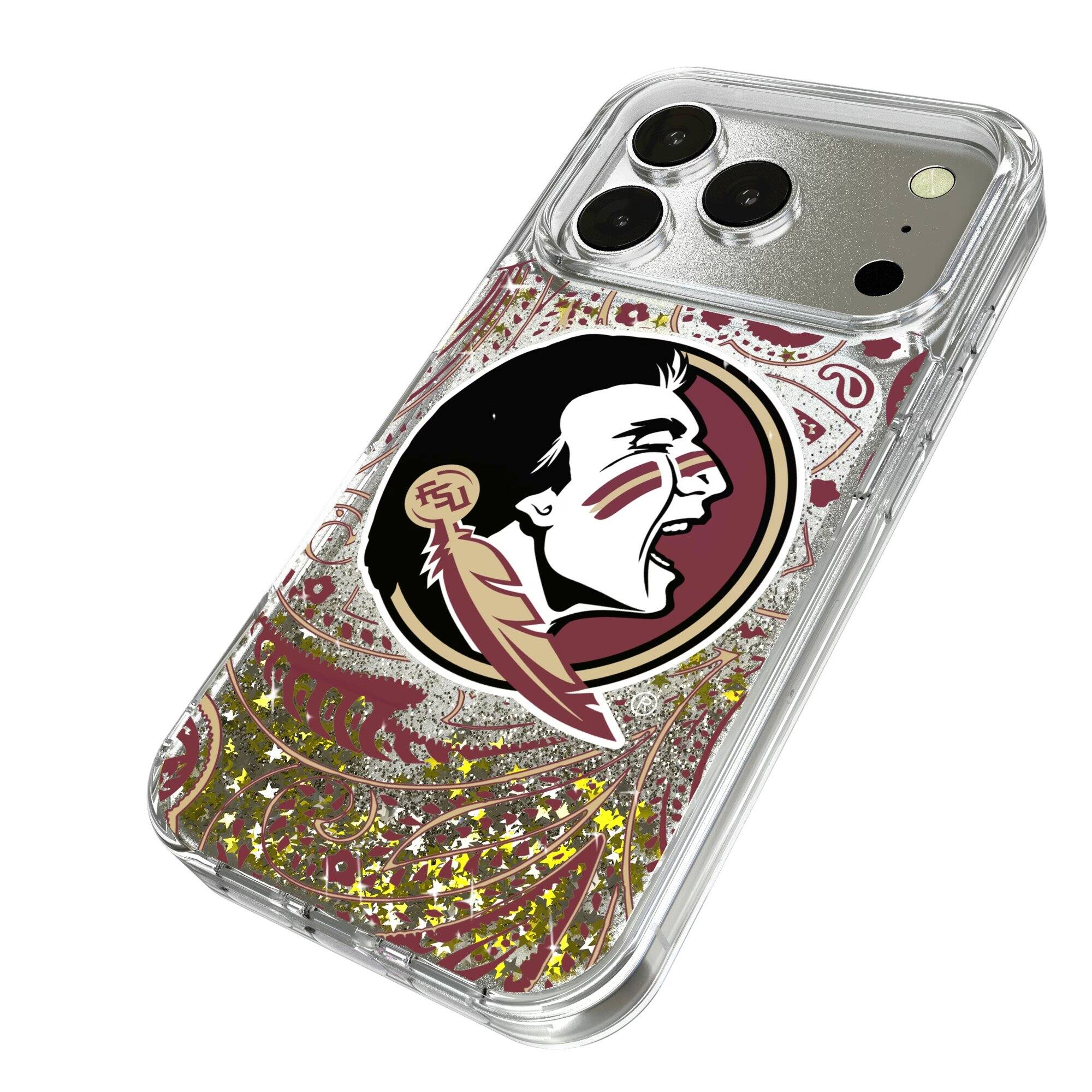 Alt View 1. Keyscaper - Florida State Seminoles iPhone Glitter Paisley Design Case - 16 - Multicolor.