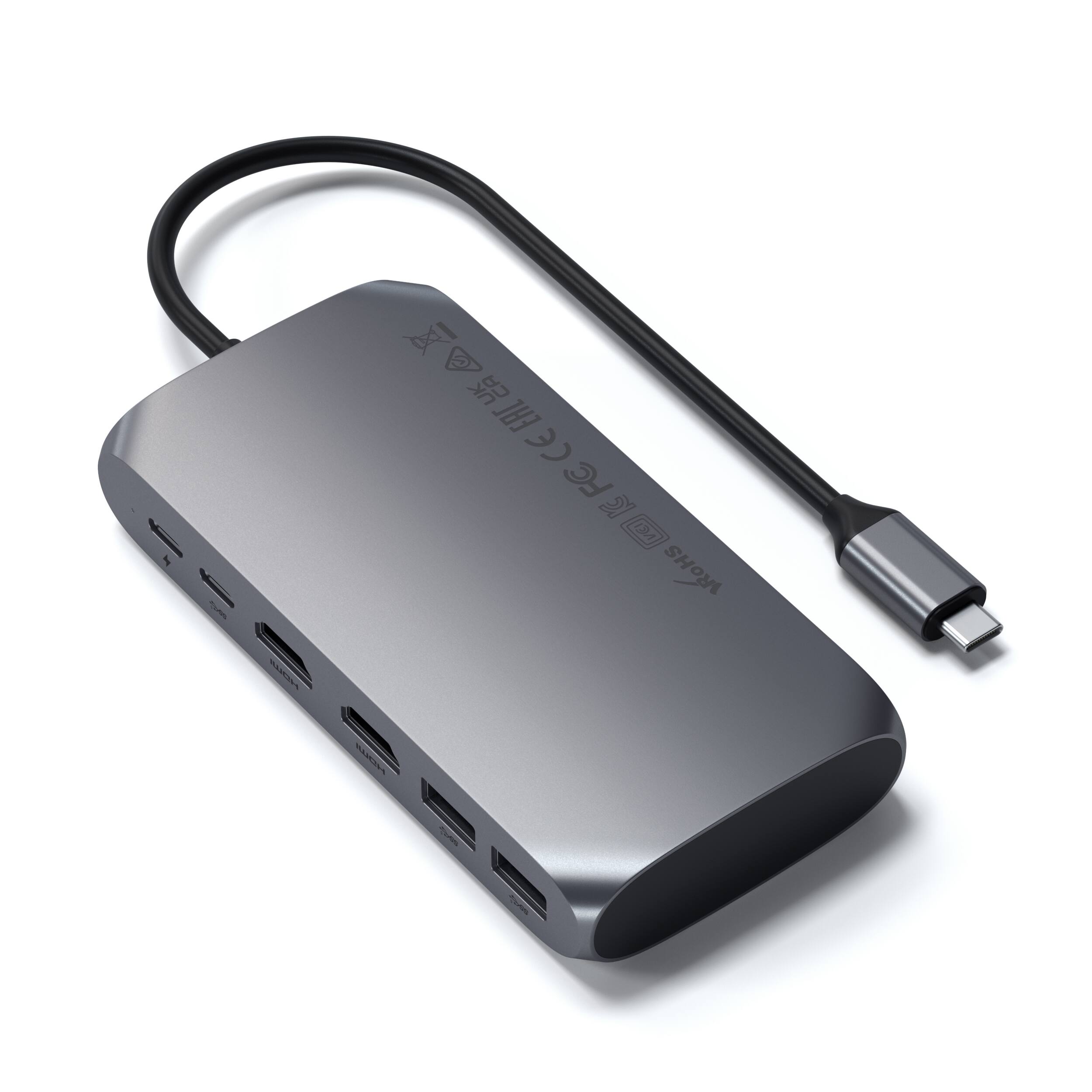Alt View 1. Satechi - USB-C Multimedia Adapter M1 - Space Gray.