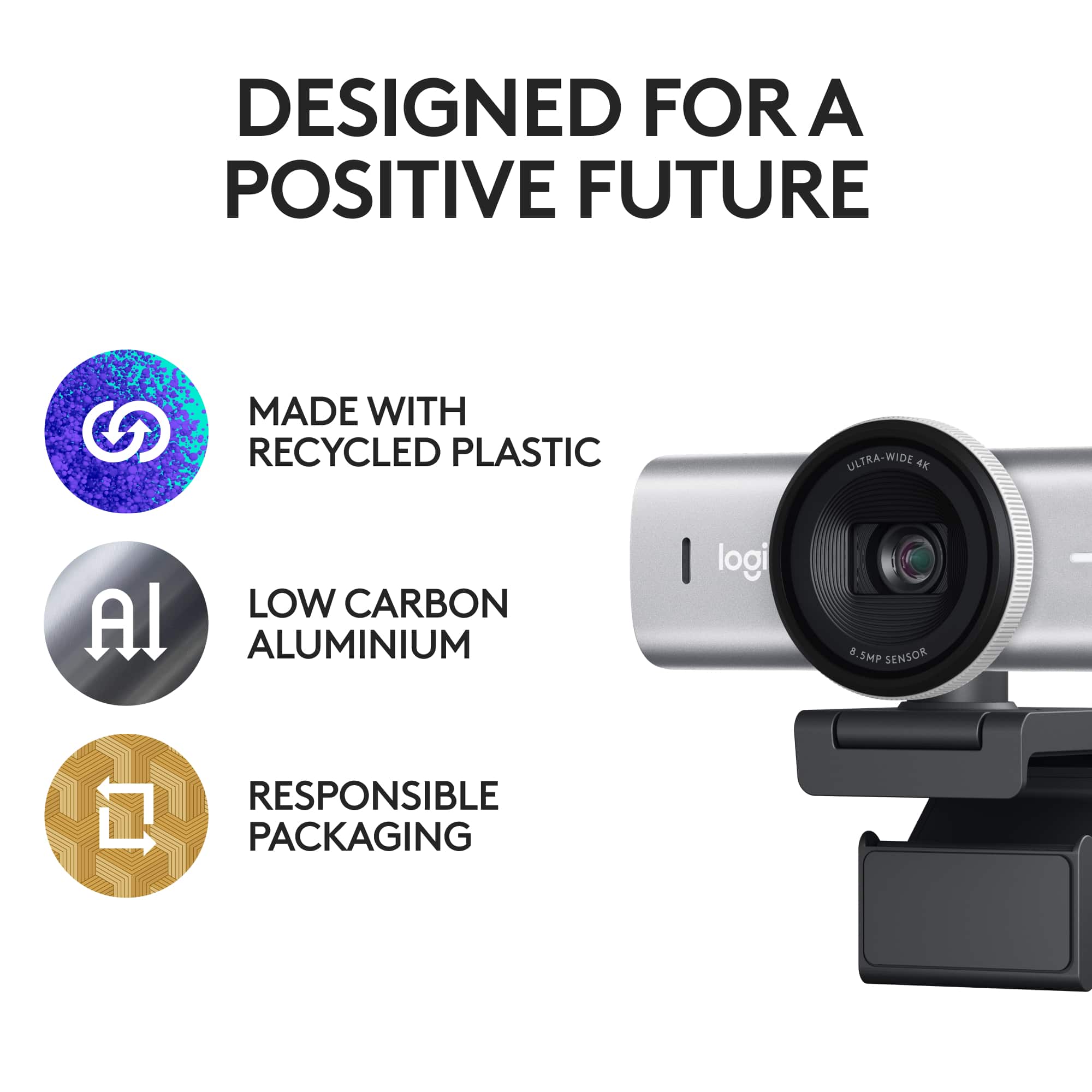 Designed for a Positive Future: Made with Recycled Plastic, Ultra-Wide Sk Lens, Low Carbon Aluminum, and Responsible Packaging.