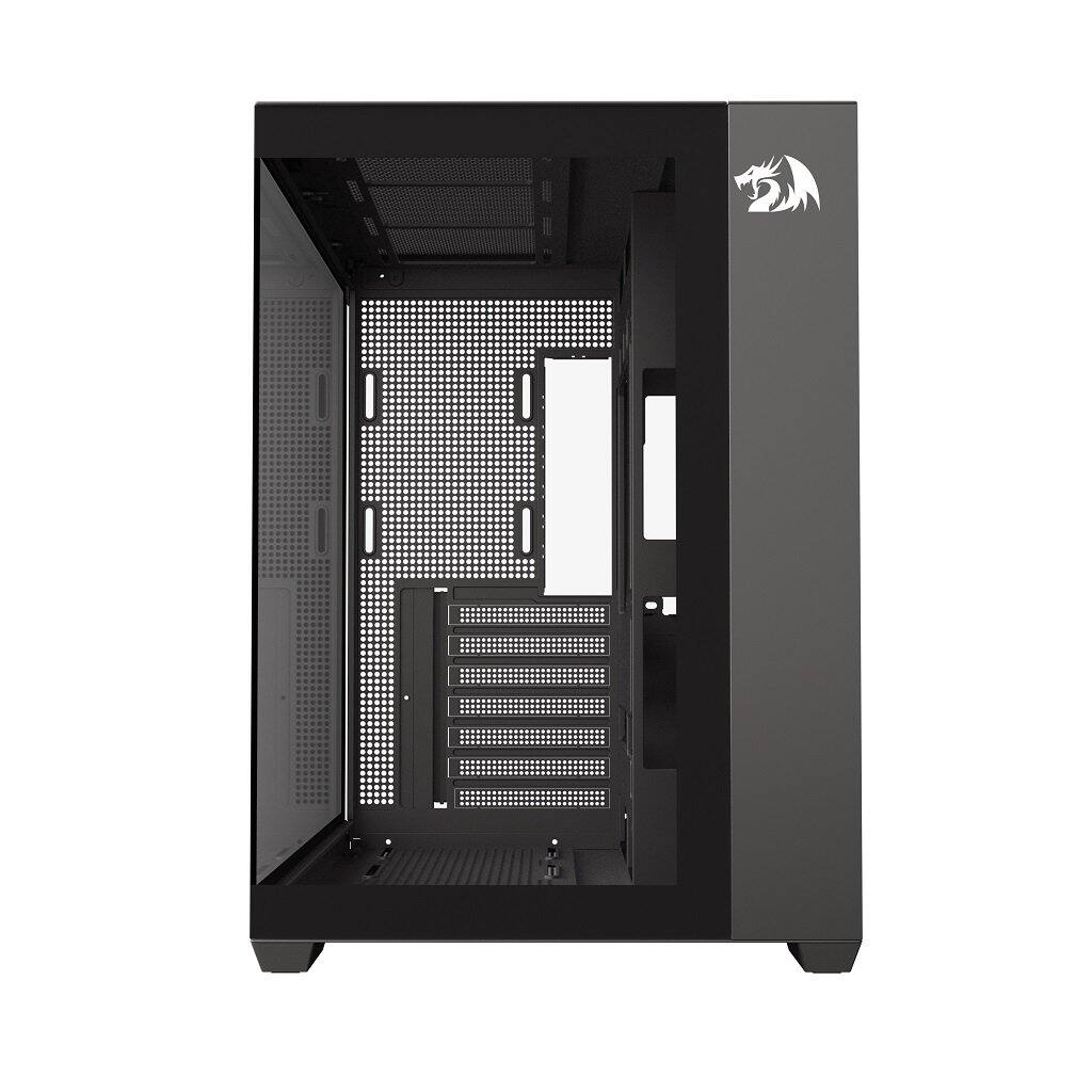 Angle. REDRAGON - SCALPEL GC-623 ATX 270 degree Full View Side Tempered Glass Gaming PC Case - Black.