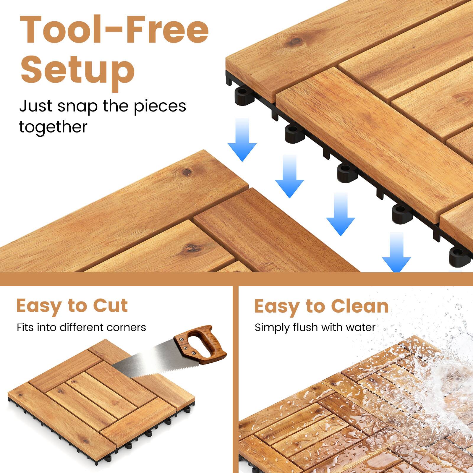 Tool-Free Setup  
Just snap the pieces together  

Easy to Cut  
Fits into different corners  

Easy to Clean  
Simply flush with water