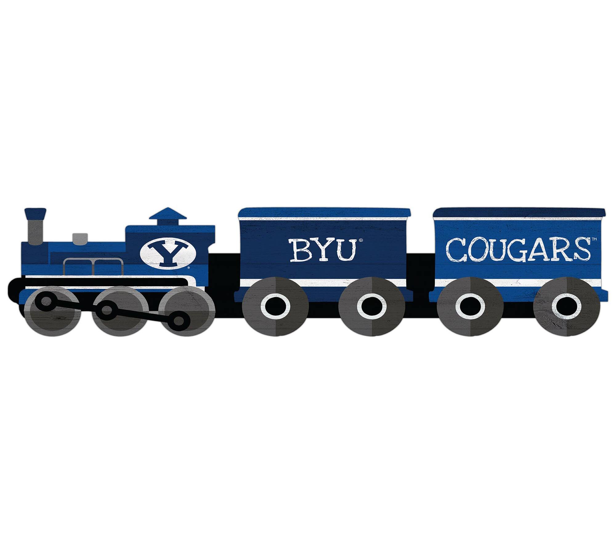 BYU Cougars 6'' x 24'' Train Cutout Sign
