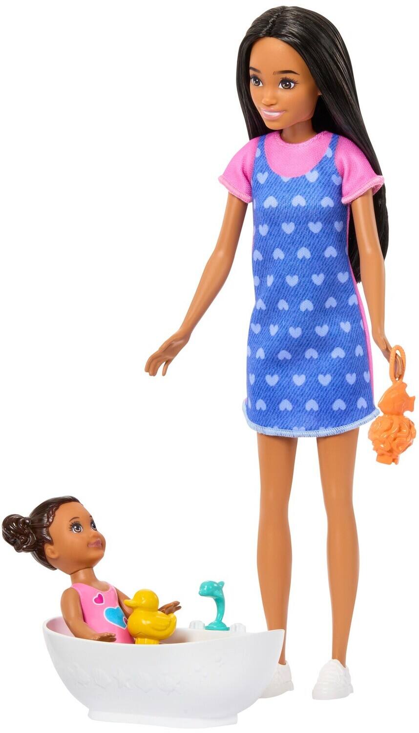 Alt View 2. Mattel - Barbie Skipper Babysitters Inc. Playset with 2 Dolls & Bathtub, Brunette   - COLLECTIBLES - Multicolor.