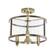 Alt View 18. Lalia Home - 3 Light Semi-flushmount Glass and Metallic Accented - Antique brass.