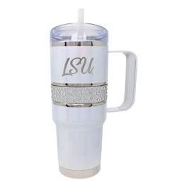 Nordic Company - LSU Tigers 32oz. MyBevi Rhinestone Hollywood Travel Mug - White